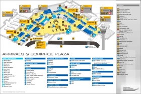 Схема аэропорта Schiphol