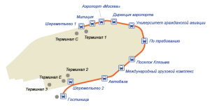 Схема автобусов Шереметьево